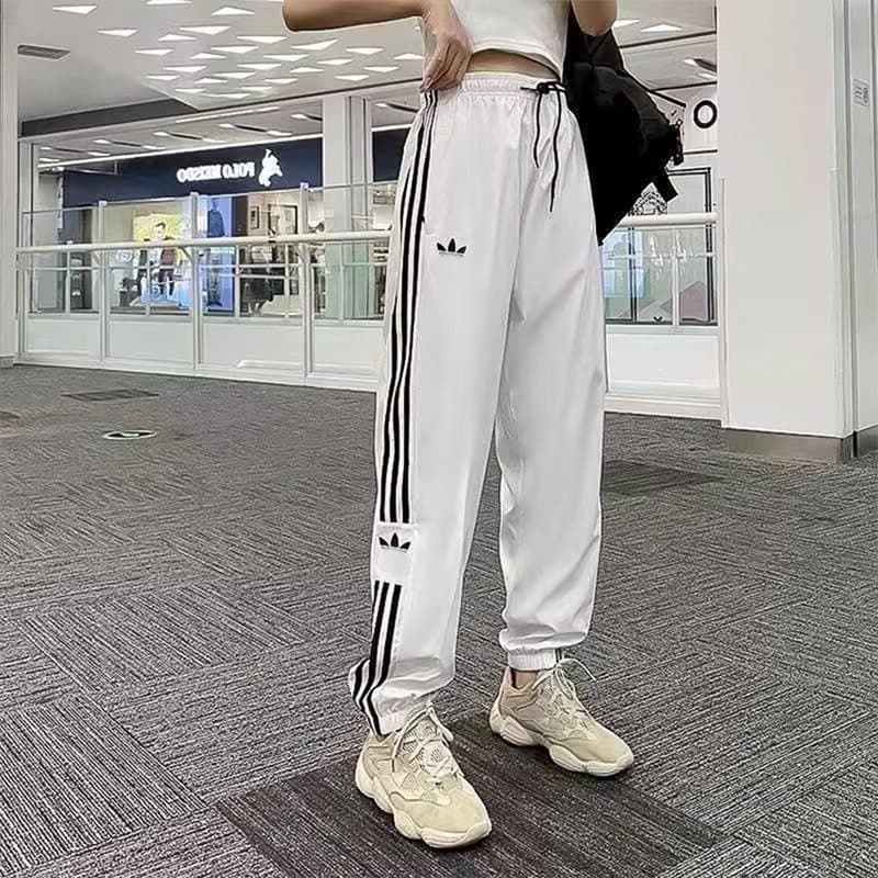 Three-Panel ED7568 Spring/Autumn Unisex Couple 26 Same-Style Athletic Casual Embroidered Three-Stripe Loose Striped Pants