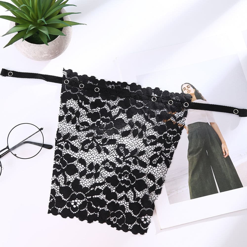 Women's Lace Bustier Anti-Peep Magic, Exquisite Short Invisible Lace Trim One-Piece Cover Seamless Chest Shield