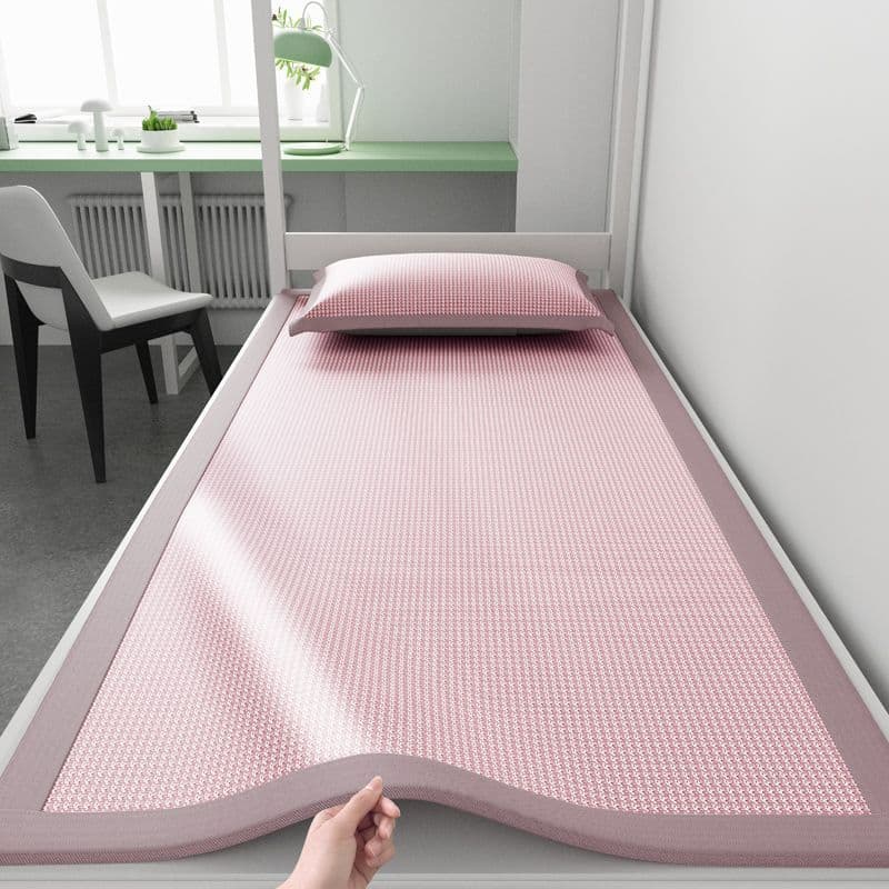 Minimalist Student Dorm, Construction Site Bunk Bed, Hospital Summer Foldable Ice Silk Cooling Mat in Sheet Style
