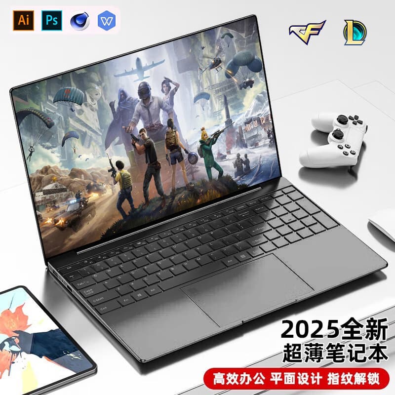 2026 New 15.6-inch Core i7 Laptop Slim, Student, Office Design, Gaming PC