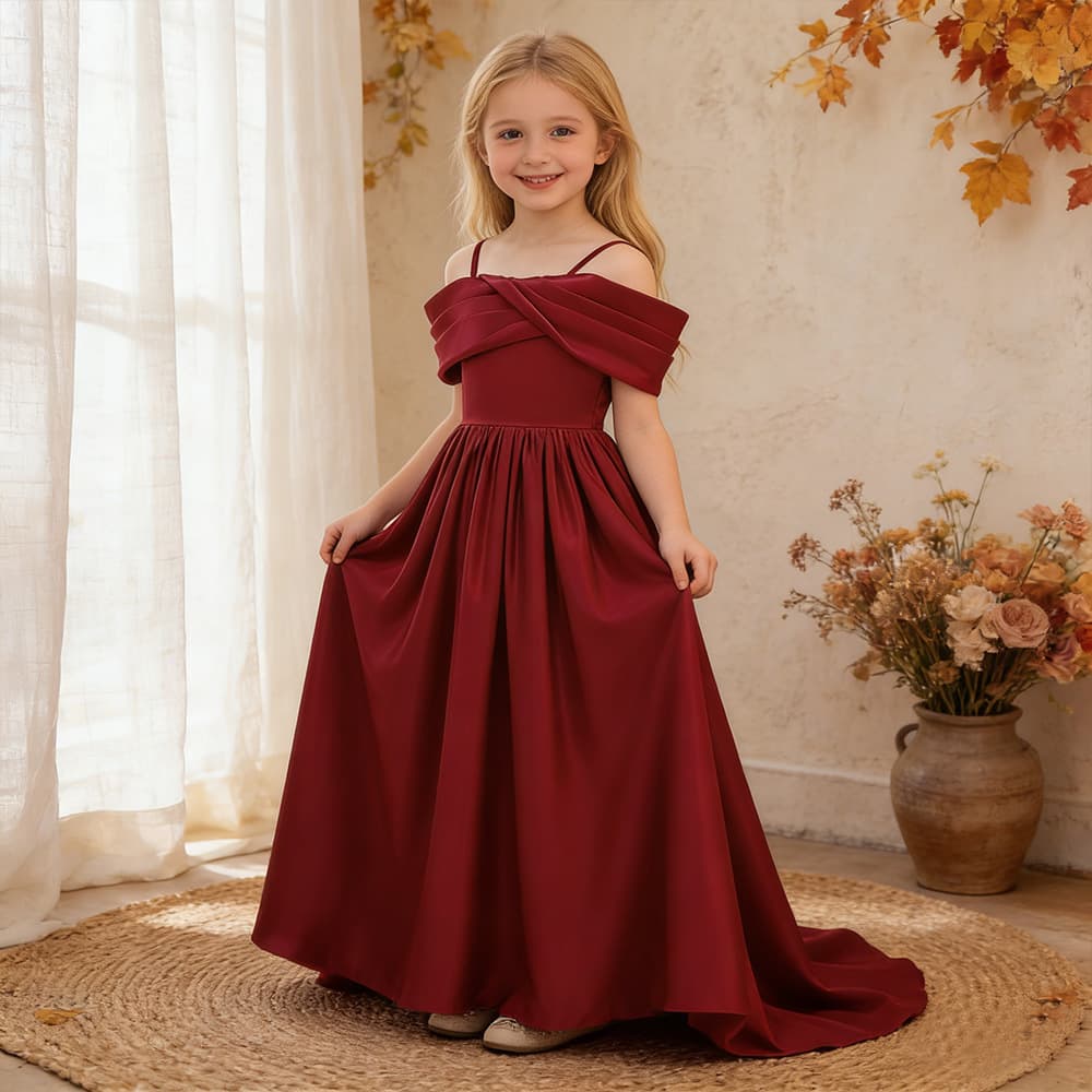 Wholesale Amazon 4-17 Years Old Trailing Long Dress Host Birthday Party Evening Dress Violin Performance Dress