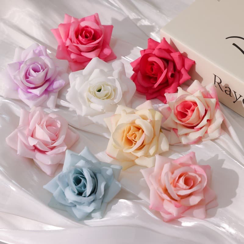 Artificial Rose Heads DIY Wrist Flower Crown Hair Ornament Wall Decoration Accessories Wedding Arrangement Flowers Wholesale
