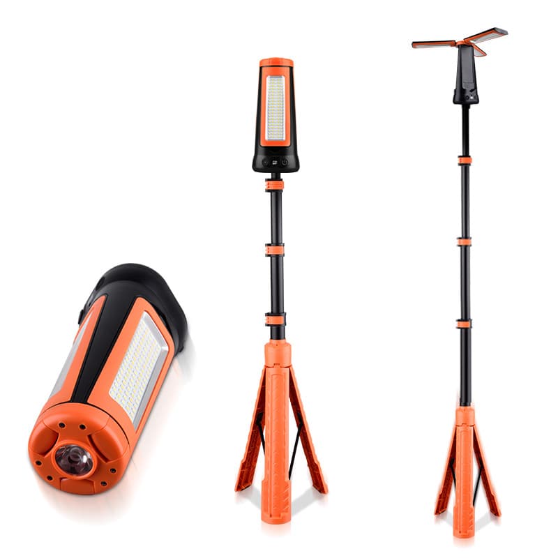 Cross-border New Telescopic Folding Rechargeable Outdoor Long-lasting High Brightness Stand Light Camping Lamp Stall Light Multi-functional Work Light