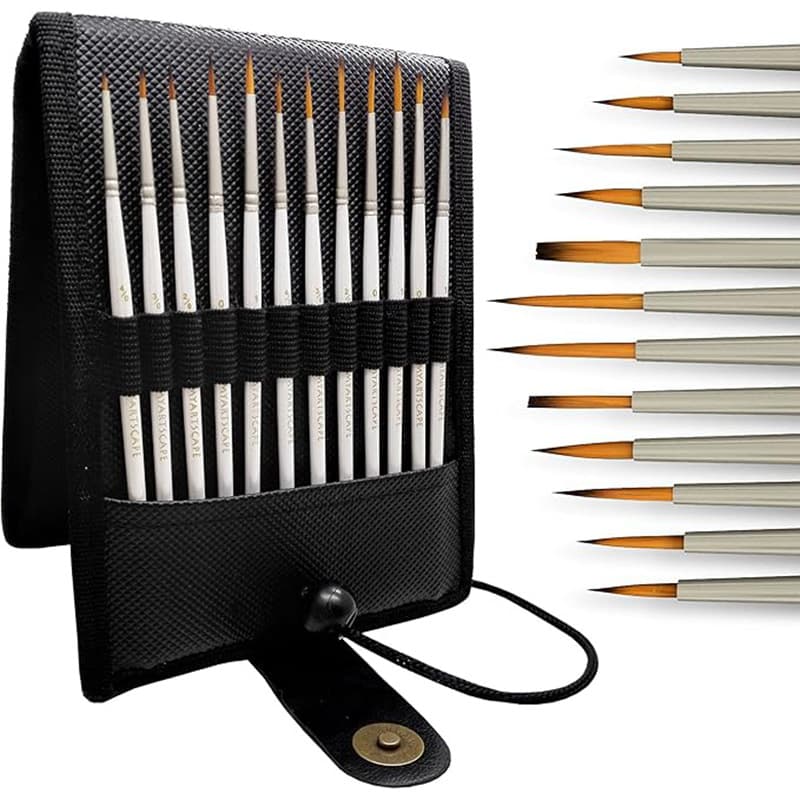 2025 Hot-Selling Pencil Case Brush Roll Organizer Gouache Brush Bag Watercolor Pen Box PU Bag Calligraphy Brush Pen