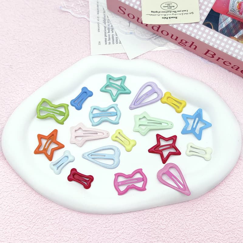 Hot Selling Pet Dog Bone Hair Clip Macaron Color BB Clip Daily Fresh Cream Baby Forehead Bangs Hair Clip