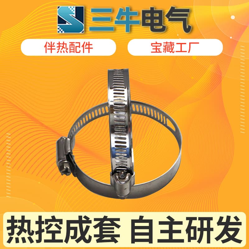 Electric Heating Tape Special 304 Stainless Steel Hose Clamp Clamp Fixing Clamp Heating Tape Complete System Accessories