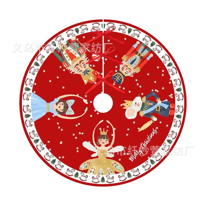 Cross-border new Christmas tree skirt Christmas party scene apron tree mat decoration tree bottom apron wholesale customization