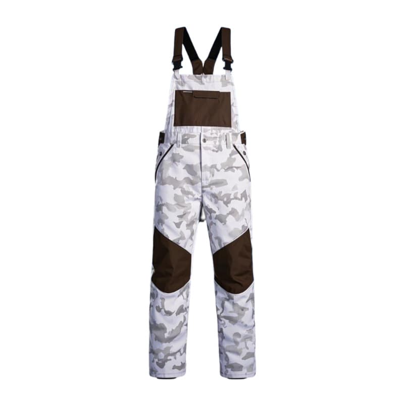 Customized white snow camouflage hunting bibs waterproof thickened white camouflage hunting bibs