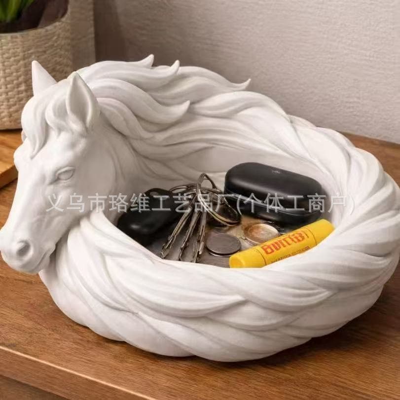 3D Printed Horse-Shaped Key and Jewelry Organizer Tray - Horse Catchall Bowl for Keys