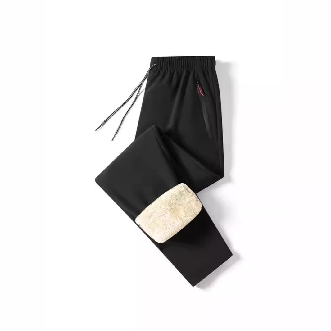 Kuaishou Xiaohongshu Live Hot-Selling Fleece-Lined Thickened Pants New Lamb Wool Trousers Men Winter Warm Cotton Pants Trendy