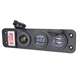 12-24V Car Phone Charger Fast Charge 1-to-3 Panel PD+USB Universal for Car, RV, Yacht Modification
