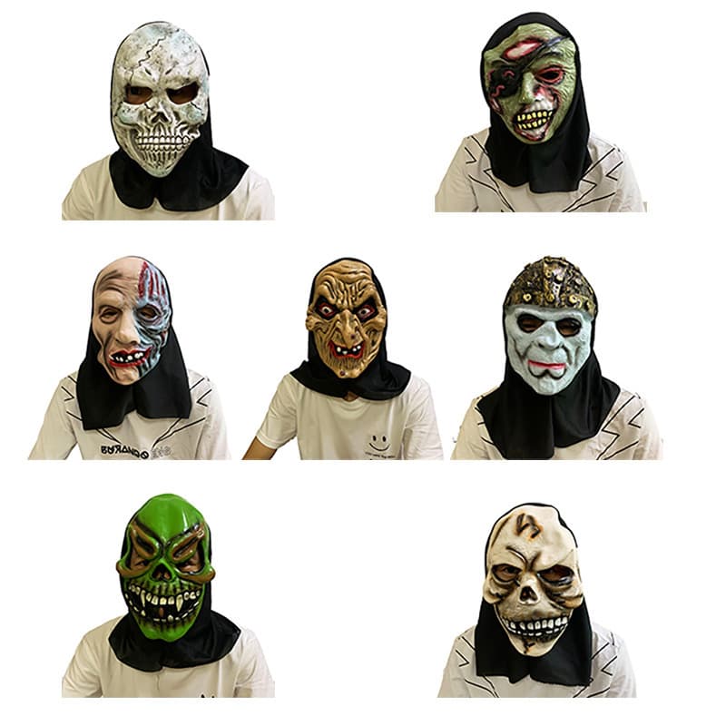 Black Cloth Hood Horror Ghost Face Monster Mask Halloween Performance Masquerade Party Scary Prank Prop