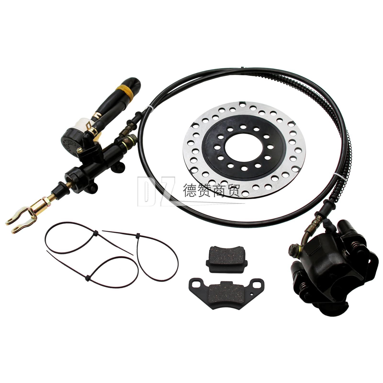 ATV go-kart parts foot brake master cylinder assembly caliper with brake disc