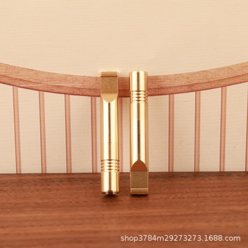 Foreign trade cross-border new style brass cigarette holder pull-rod filter type portable full brass pipe thick and thin cigarette multi-purpose