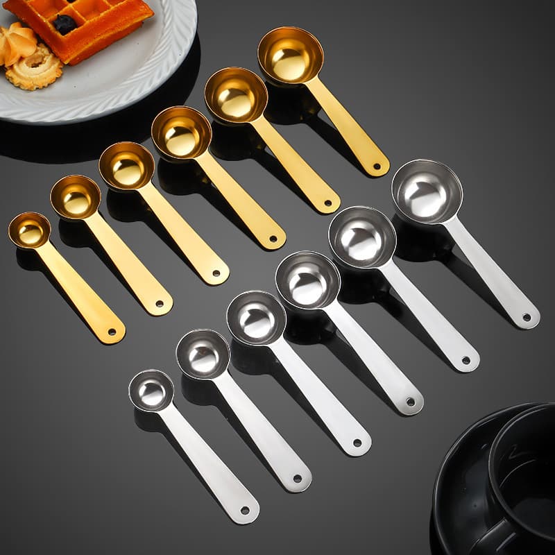 304 Stainless Steel Measuring Spoon for Coffee, Fruit Powder, Kitchen Baking, Household Seasoning Spoon, Paintable and Colorable