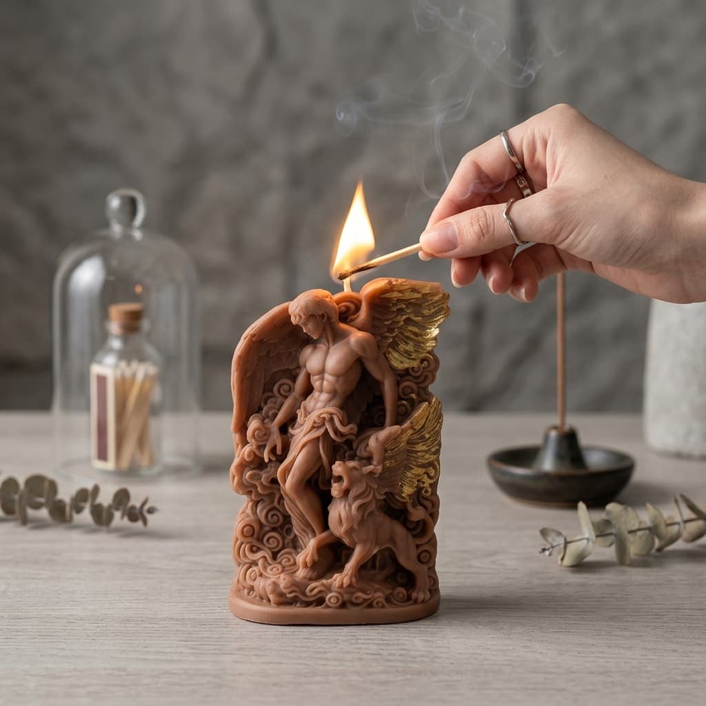 Scented Candle European Angel Sculpture Creative Art Ornament Premium Home Decor Candle Custom Gift
