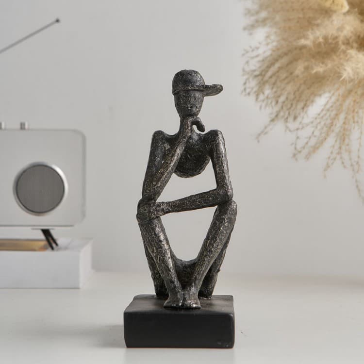 Creative Thinker Home Decoration Figurine Bookend Wine Cabinet Ornament Modern Simple Office Desk Craft