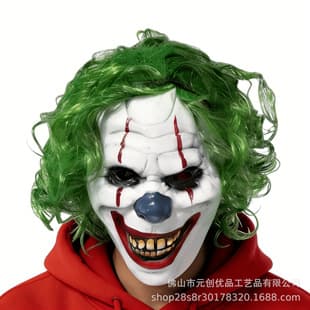 Clown Mask Halloween Scary IT Latex Full Face Headpiece Cosplay Party Funny Horror Costume