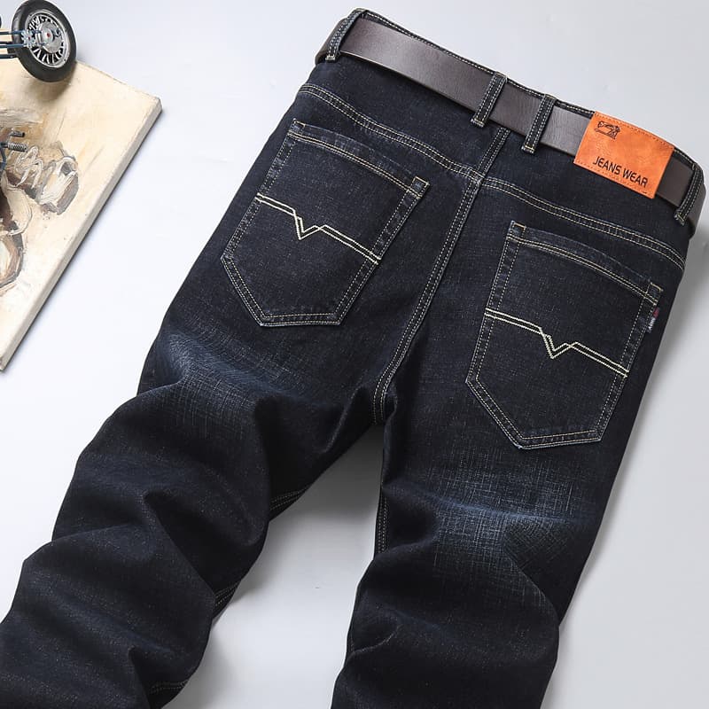 Spring/Autumn Factory Wholesale New Straight Leg Jeans for Men, Big Size, Business Stretch, Comfortable Casual Jeans
