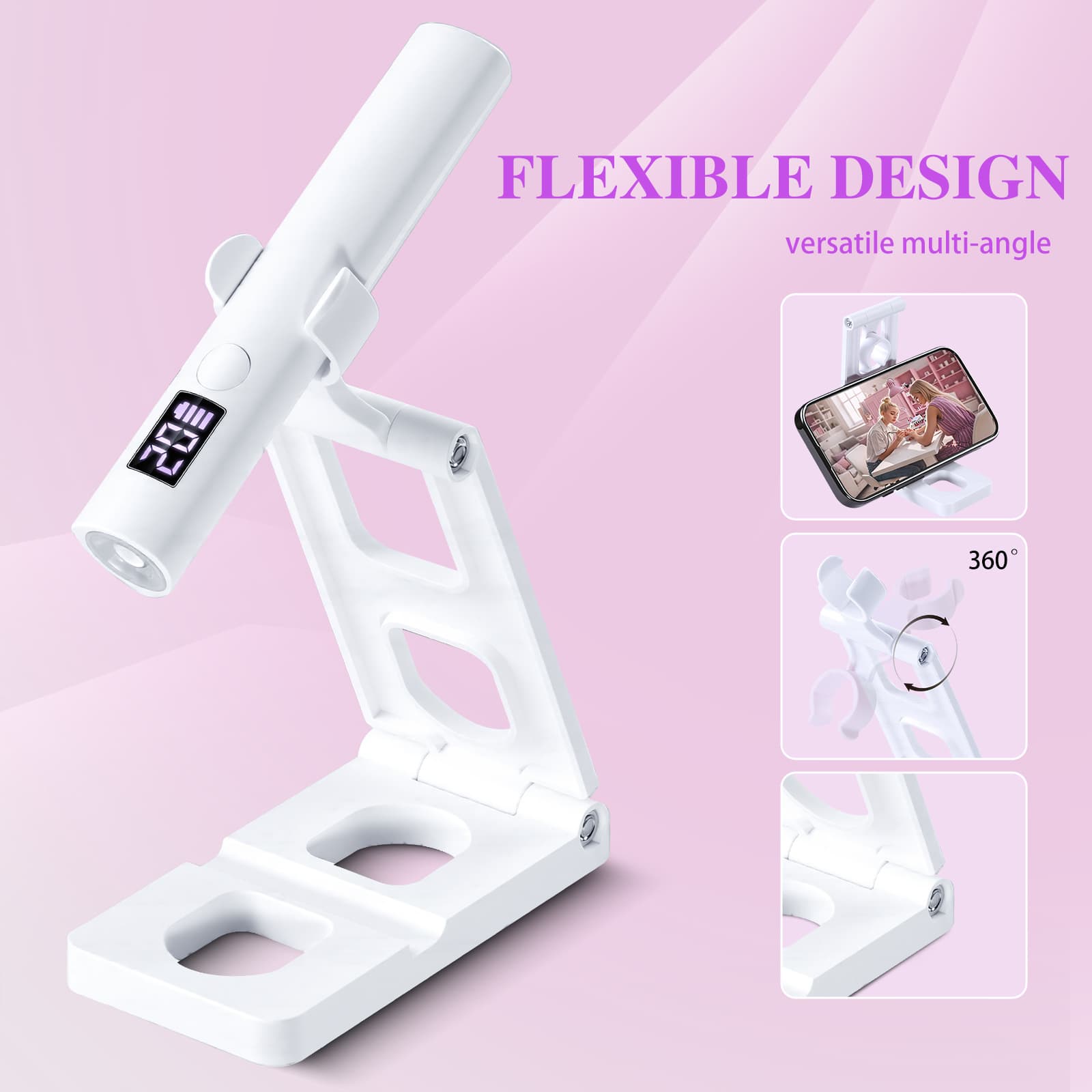 Portable Handheld Nail Dryer USB Charging LED Lamp for Curing Nail Gel Polish Wholesale