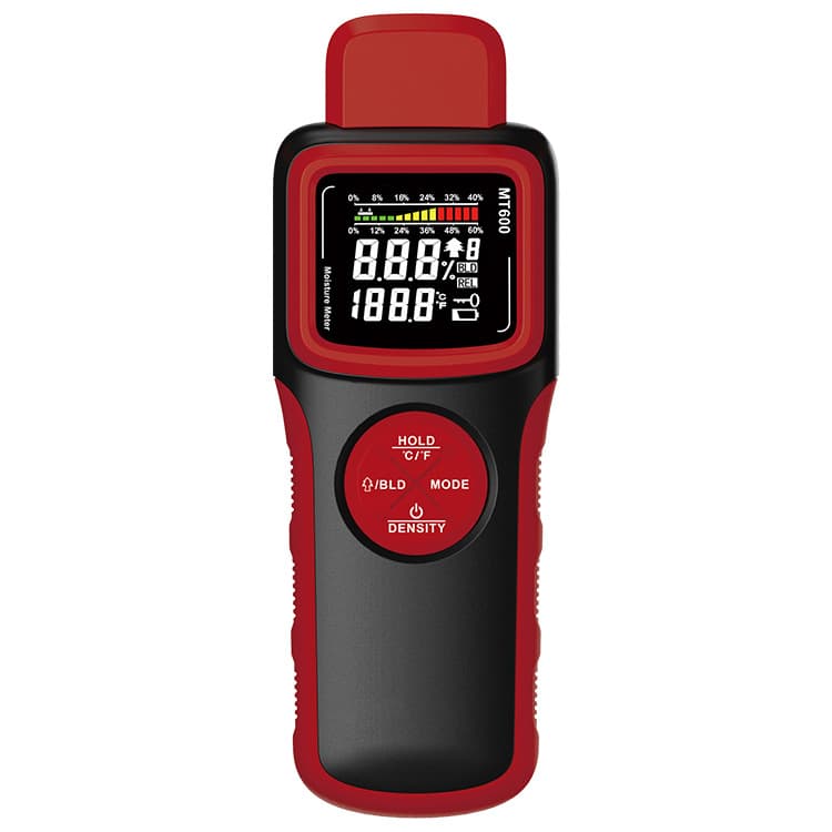 2-in-1 Multi-functional Inductive and Pin-Type Wood Moisture Meter MT600 for Building Materials