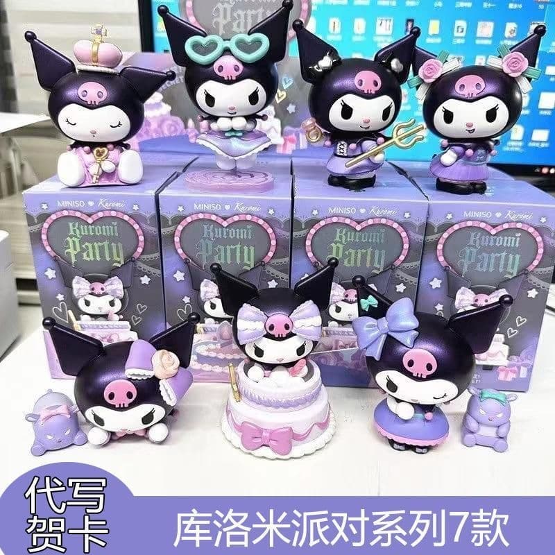 Sanrio Kuromi Birthday Party Blind Box My Melody Figure Statue Decor Girl Birthday Gift