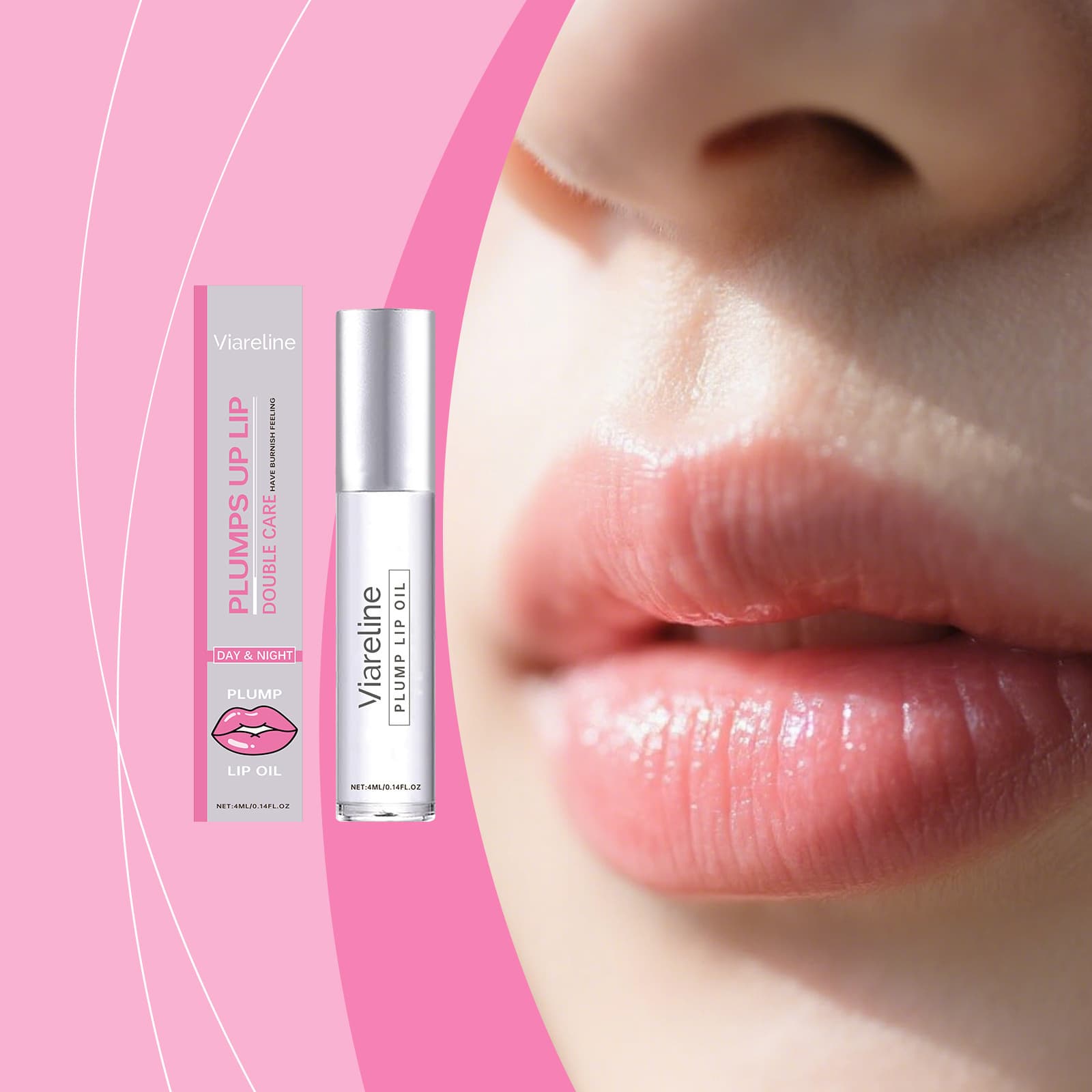 VIARELINE Moisturizing Lip Balm Nourishing Care Moisturizes Lip Skin Soft Plump Lip Care Balm
