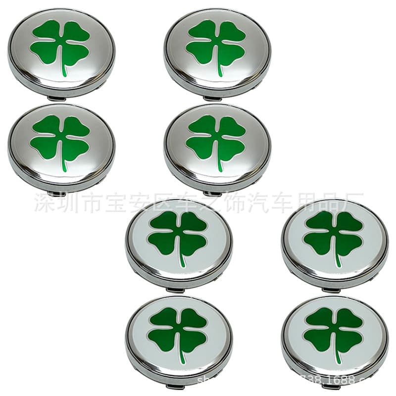 Alfa Romeo Wheel Hub Center Cap Sticker 56mm Modified Four-Leaf Clover Tire Center Emblem