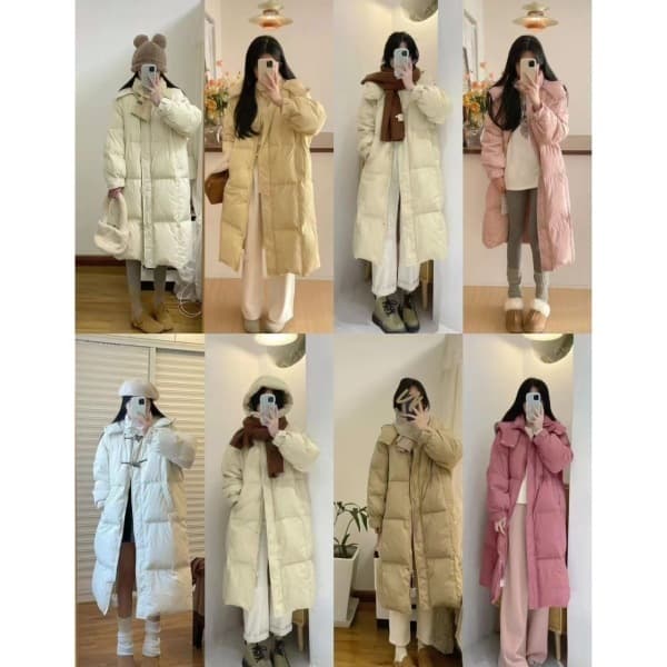 Winter Premium Thick White Duck Down Jacket for Women, Knee-Length Puffer Coat, Warm Korean Style, Mid-Length Wholesale
