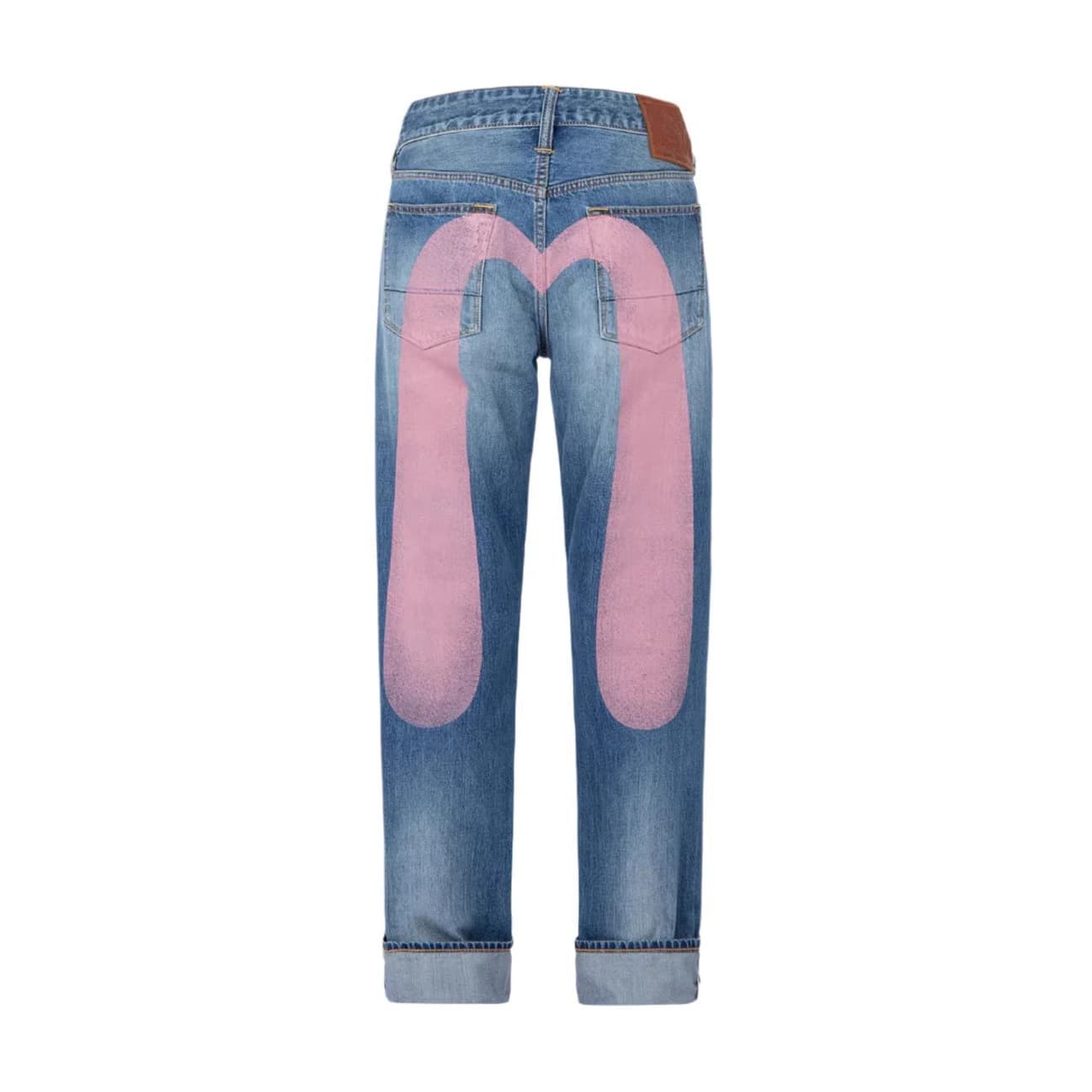 Amazon Cross-Border Foreign Trade New European and American Women's Jeans Printed High-Waist Loose Straight-Leg Skinny Denim Pants