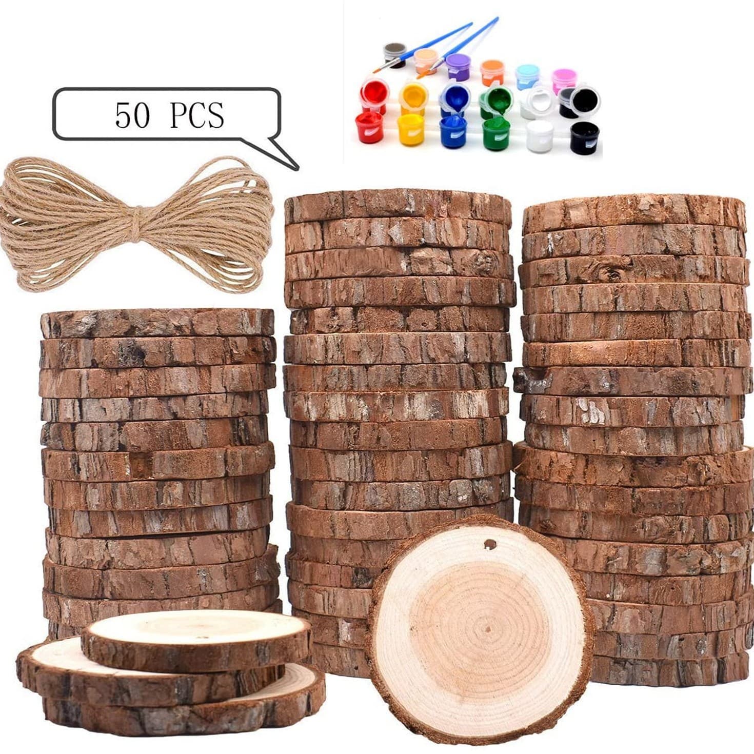 Cross-Border Natural Pine Wood Year-Ring Pendant for Bedroom Desktop Decoration, Craft Ornament to Enhance Space and Improve Environmental Aesthetics