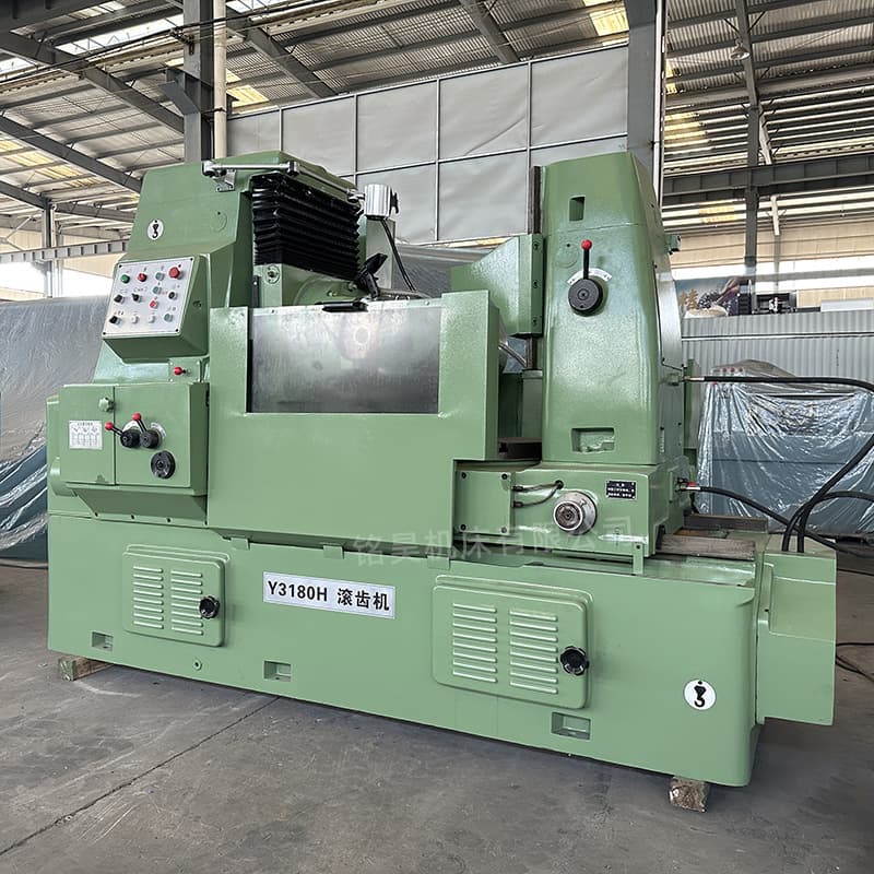 Manufacturer Y3180H hydraulic gear hobbing machine, spur and helical cylindrical gears, worm gears, sprockets, and short spline shaft machine tool