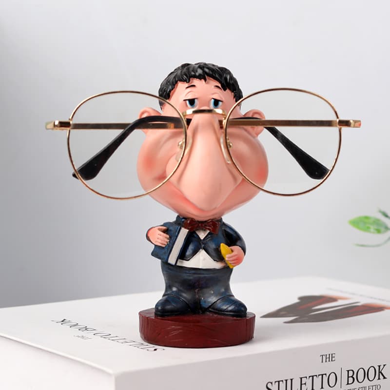 Creative Character Eyeglass Stand Holder Display Prop Glasses Rack for Teacher