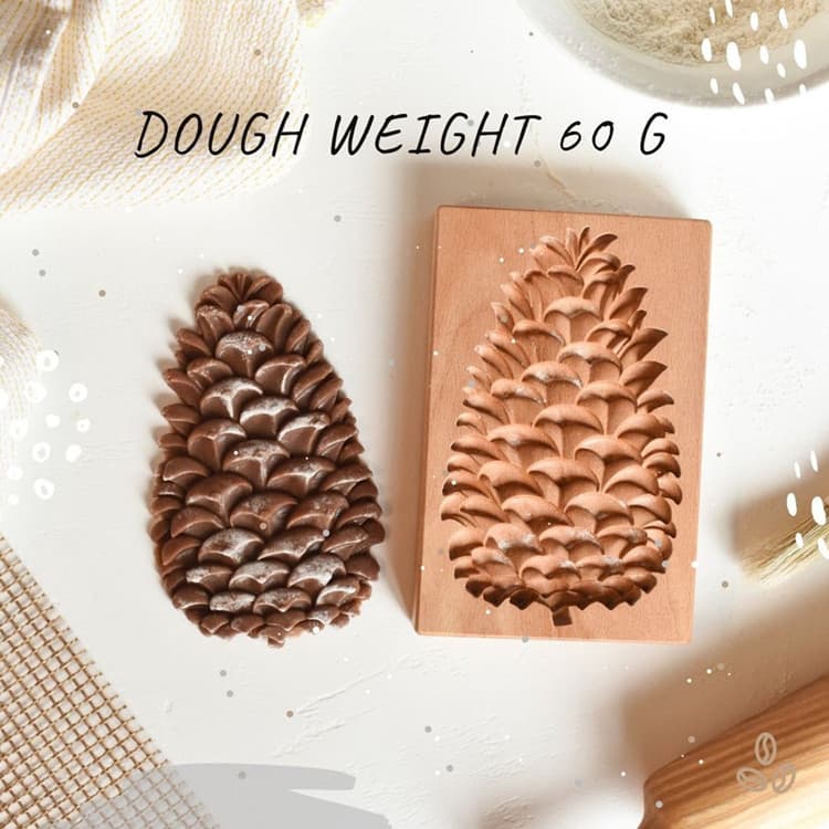 High-quality Jujube Wood Rectangular Cookie Cutter Durable Wooden Biscuit Mold For Baking Crispy Cookies Biscuits