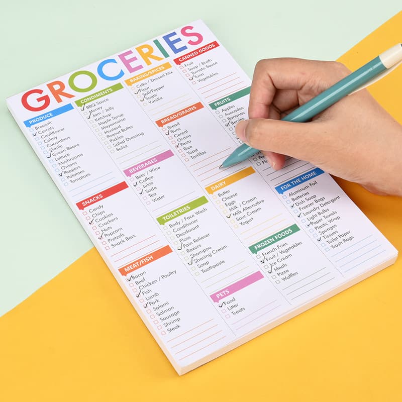 Cross-border Supply Magnetic Menu Notepad Magnetic N-times Sticky Note Fridge Magnet Notepad A5 Tear-off Sticky Note Pad