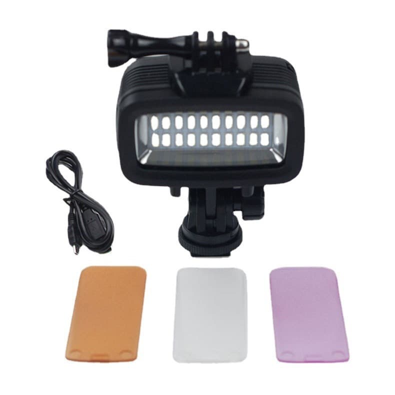 GoPro Accessory 20LED Diving Light, Professional Action Camera Light, 40-meter Waterproof Video Light