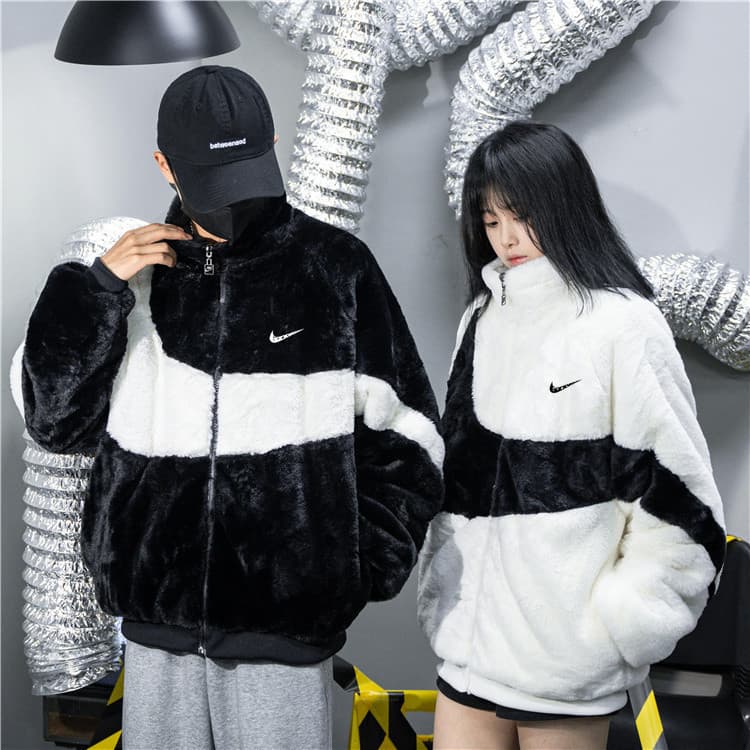 2025 Winter Couple Double-sided Wear Mink Velvet Cotton Coat Thickened Puffer Jacket Stand Collar Loose Cotton Coat Men Women