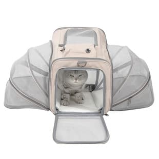 Cat Carrier Portable Breathable Expandable Pet Carrier Bag for Small Dogs and Cats Travel Handheld Pet Bag