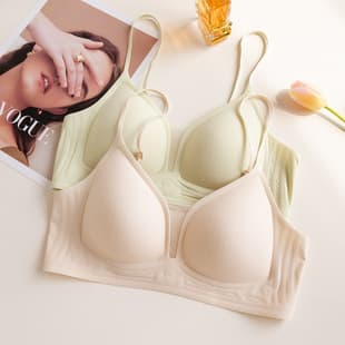 Summer Breathable Thin Seamless Push-Up Strappy Backless Small Bust Push-Up Bra Women's Bra V-Neck Mesh Bra