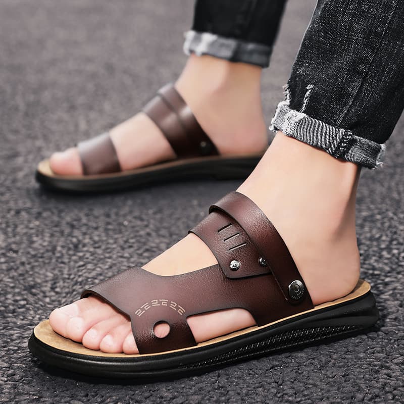 New Summer Outdoor Casual Sandals for Men, Waterproof Beach Shoes, Men's Slippers for Outdoor Wear