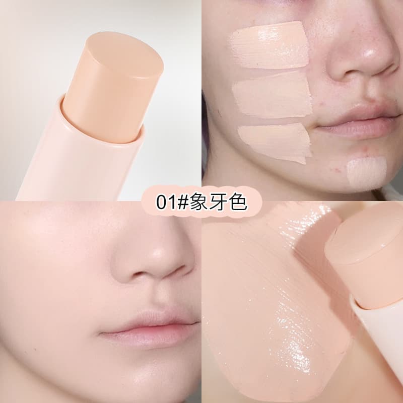 WODWOD Flawless Eraser Foundation Stick Lightweight Seamless Coverage for Spots Acne Marks Dark Circles Long-Lasting Non-Caking