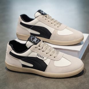 Men's Shoes Autumn Lightweight Non-Slip Soft Sole Ah Gan Trendy Shoes Men's Trendy Retro Casual Sports White Board Shoes