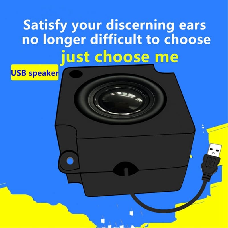 Jinggeyuan Amplifier USB4545 Enclosure Speaker, 4 Ohm 3W Digital Device Computer Full-Range Voice Speaker