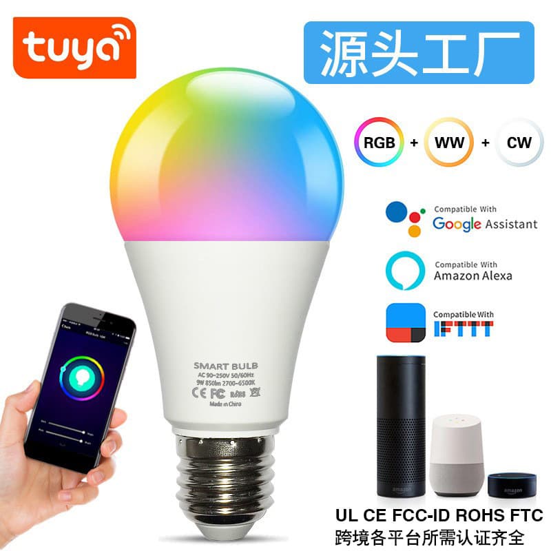Smart Graffiti Bluetooth Light Bulb RGBCW Five Path Dimmable APP Control Alexa Control CCT Color Tuning Home Decorative Lamp