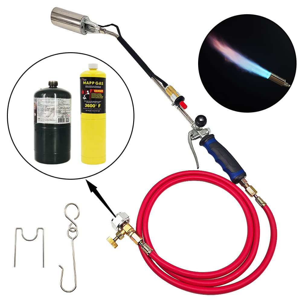 North American 1 lb Propane Weed Burner Torch Flame Gun US Standard Weeding Heating Torch American Propane Burner
