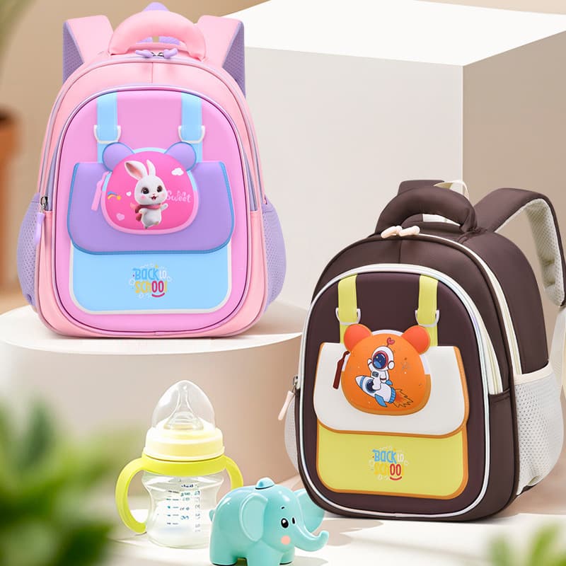 Kindergarten Backpack Cartoon Cute Lightweight Kids Shoulder Bag 3-6 Years Boys Girls Spring Outing Backpack Wholesale Factory