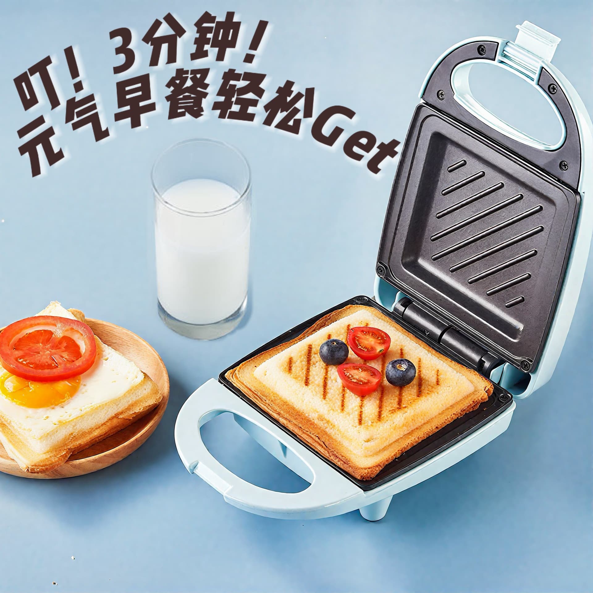Bestseller Multifunctional Sandwich Maker, Viral Breakfast Machine, Small Household Toast Press, and Waffle Iron