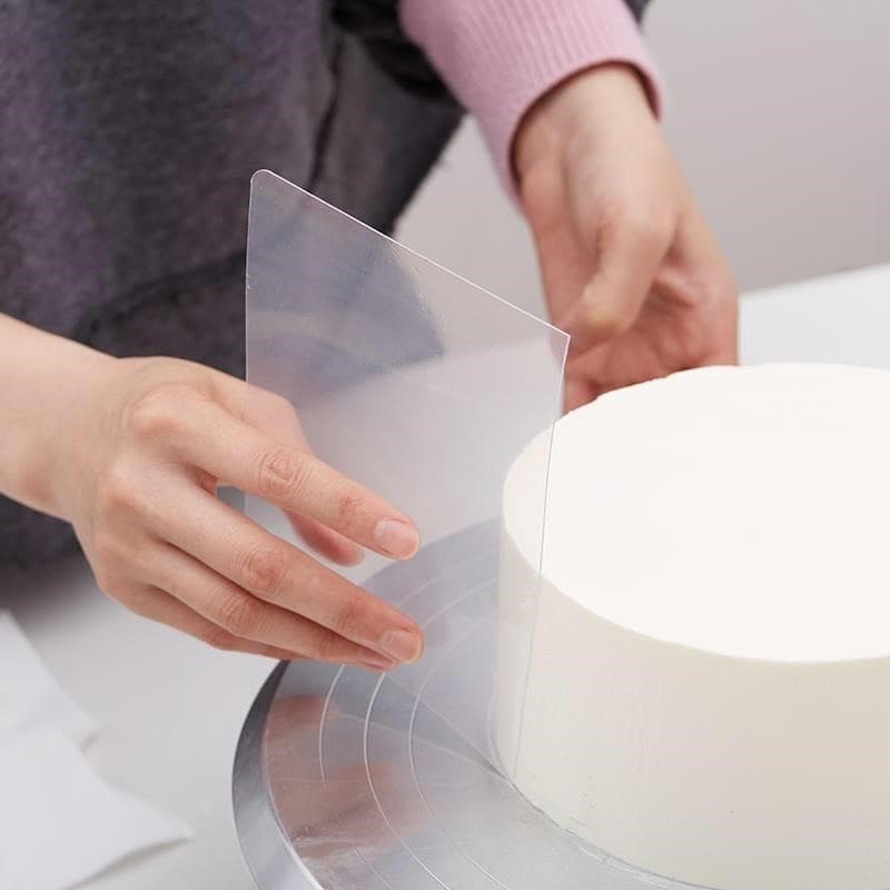Transparent Cake Scraper for Baking, Soft Plastic Smoothing Scraper