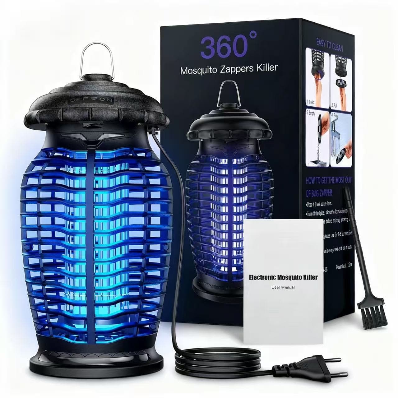 Amazon Cross-border Exclusive 15W Electric Shock Mosquito Killer with UV Tube for Indoor/Outdoor Yards