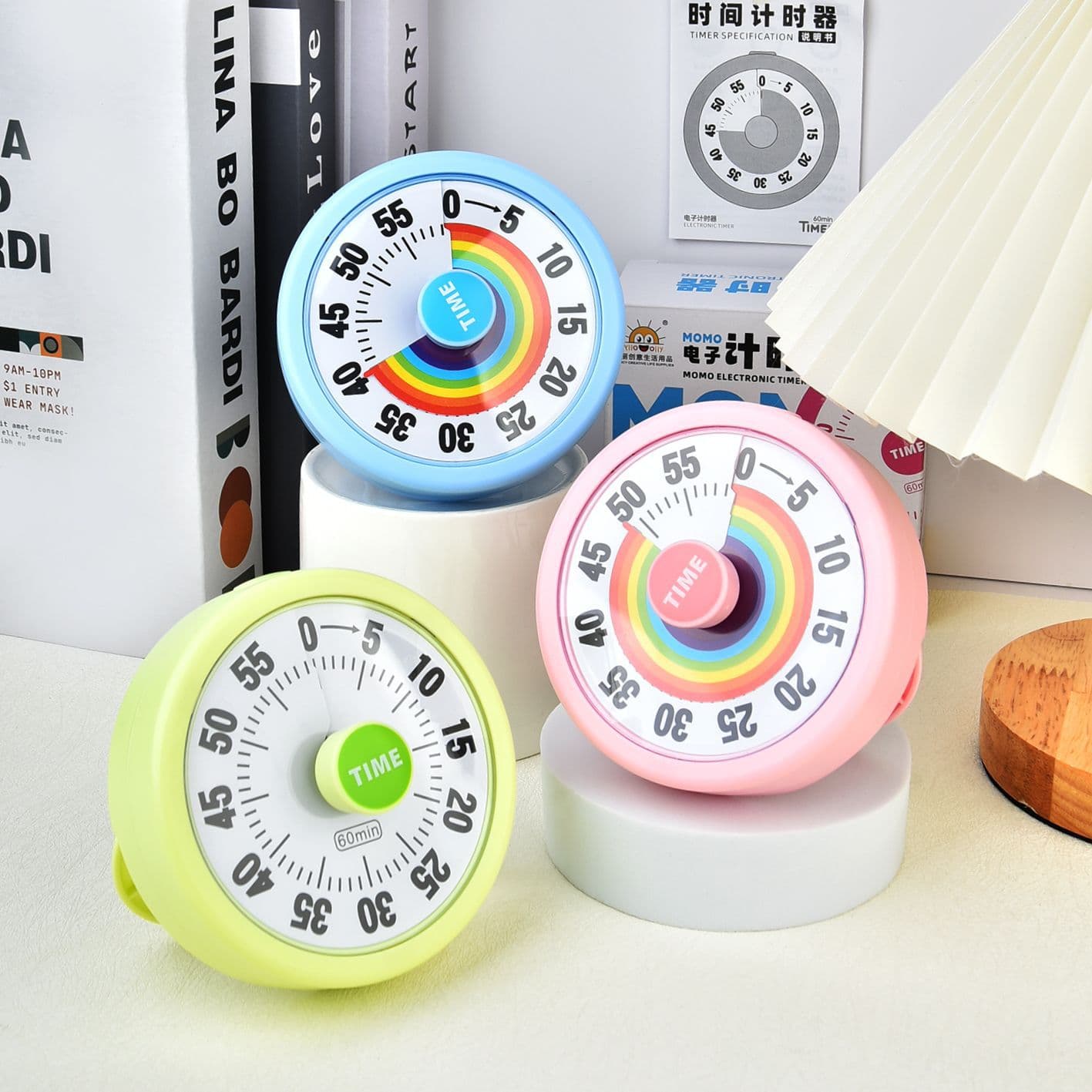 Cartoon Electronics RB870 Visual Electronic Timer Rainbow Student Time Management Cartoon Electronic Timer